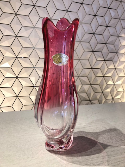 Val St Lambert Vase – Circa Vintage Art Glass Inc
